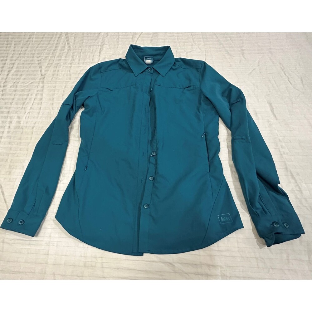 REI WOMENS FRONT BUTTON SHIRT SIZE XS